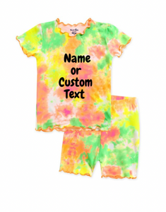 Kids Personalized Pajama Set| Name or Custom Text| 2 Piece Set| Multiple Colors| Toddler| Youth| Infant