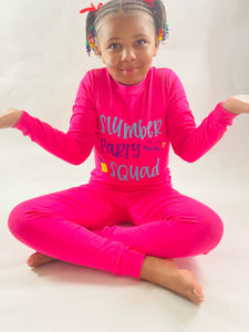 Kids Slumber Party Personalized Pajamas| Pajamas for Girls| Toddler Pajamas| Youth Pajamas| Gift| Sleepover| Slumber Party| Pink| Purple