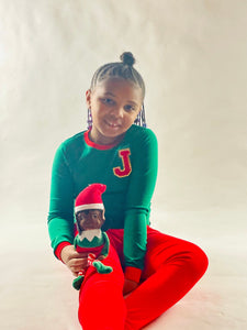 Kids Initial Christmas Pajamas for Girls & Boys| Toddler Pajamas| Youth Pajamas| Unisex| Holidays| Red| Initial| Christmas Gift|Sleepover